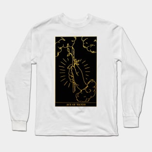 Ace Of Wands - Tarot Card Print - Minor Arcana Long Sleeve T-Shirt